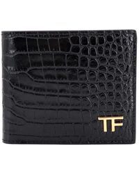 Tom Ford - Leather Wallet With Croco Print - Lyst