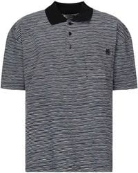 Etro - Striped Cotton Polo Shirt - Lyst