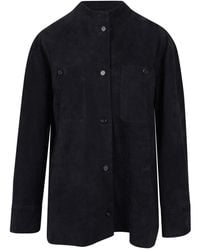 Max Mara - Suede Jacket With Stitching - Lyst