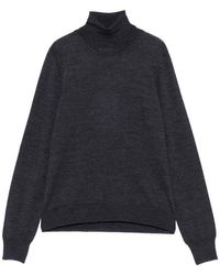 Maison Margiela - High Turtleneck Dark Wool Sweater - Lyst