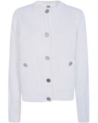 TOTEME - Hammered Button Cotton Cardigan - Lyst