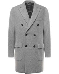 Fay - Double-Breasted Wool Jersey Coat - Lyst