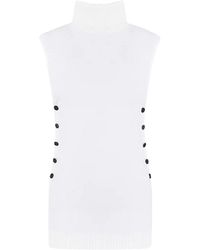 Giorgio Armani - Virgin Wool Turtleneck Top - Lyst