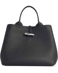 Longchamp - Bag With Leather Handle - Lyst