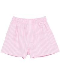 Balenciaga - Pinstriped Elastic Waist Shorts - Lyst