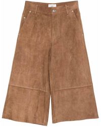 Ami Paris - Suede Leather Trousers - Lyst