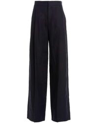 Chloé - Linen Pants With Front Pleats - Lyst