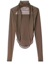 Lemaire - Ballerina Foulard Top Cacao - Lyst