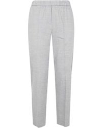 Peserico - Linen Wool Blend Natural Stretch Trousers - Lyst