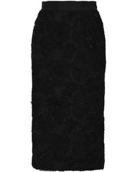 GIANNI MOLARO - Midi Skirt With Beaded Embroidery - Lyst