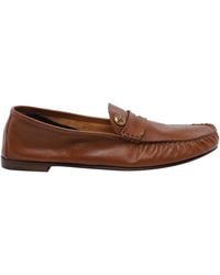 Versace - Rovere Guanto Leather Loafers - Lyst