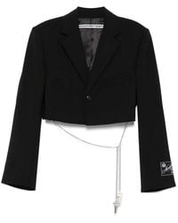 Alexander Wang - Wool-Blend Raw-Edged Blazer - Lyst