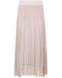 Blugirl Blumarine - Stripes Lux Skirt - Lyst