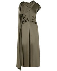 Jonathan Simkhai - Draped Asymmetric Midi Dress - Lyst
