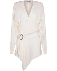 The Attico - Ivory Wool Mini Dress - Lyst