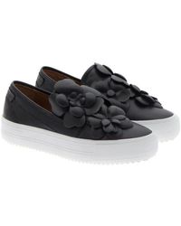 See By Chloé - Floral Insert Leather Slip Ons - Lyst