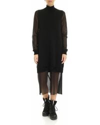 McQ - Knitted And Tulle Dress - Lyst