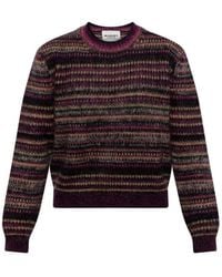 Isabel Marant - Striped Wool Crew-Neck Sweater - Lyst
