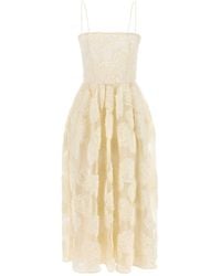 ROTATE BIRGER CHRISTENSEN - Flower Mesh Midi' Dress - Lyst