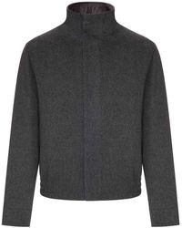 Lardini - Loro Piana Fabric Blouson With High Collar - Lyst