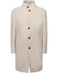Eleventy - Single-Breasted Wool Coat - Lyst