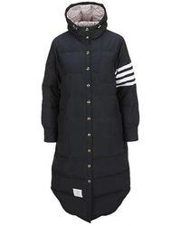 Thom Browne - 4-Bar Hooded Padded Coat - Lyst