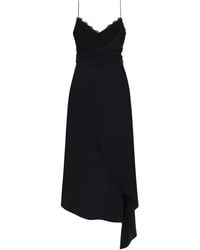 Moschino - Midi Dress With Lace - Lyst