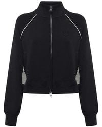 Pinko - Viscose Blend Zip-Up Sweatshirt - Lyst