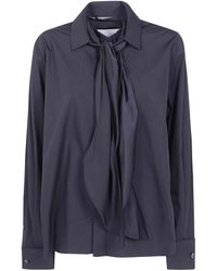 Sacai - Poplin Shirt With Satin Tie - Lyst
