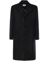 MM6 by Maison Margiela - Single-Breasted Wool Felt Coat - Lyst