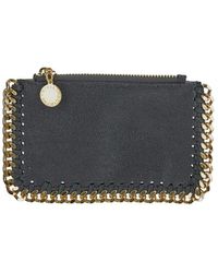 Stella McCartney - Card Case In Slate With Chain Edges - Lyst