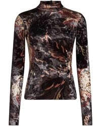 Etro - Stretch Chenille Turtleneck Top - Lyst