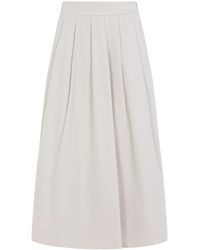 Peserico - Midi Taffetas Skirt - Lyst