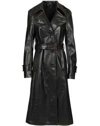 Acne Studios - Long Leather Trench Coat Coats - Lyst