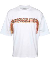 Lanvin - Curblace T-shirt In White Cotton - Lyst