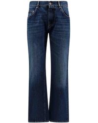 Dolce & Gabbana - Cotton Jeans With Back Logo Patch - Lyst