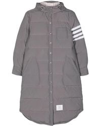 Thom Browne - Side-Stripe-Detail Padded Coat - Lyst