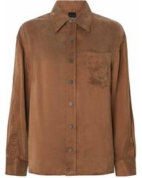 Pinko - Cupro And Viscose Twill Shirt - Lyst