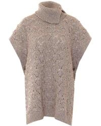 Fabiana Filippi - Knitted Poncho - Lyst