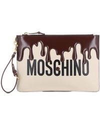 Moschino - Chocolate Glazed Clutch - Lyst