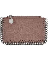 Stella McCartney - Card Case In Pink With Chain Edges - Lyst