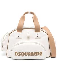 DSquared² - Logo-print Leather Duffle Bag - Lyst