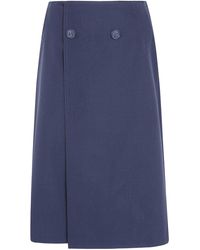 MM6 by Maison Margiela - Midi Flared Skirt - Lyst