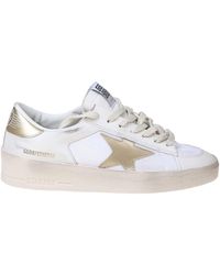 Golden Goose - Stardan Leather And Fabric Low-Top Sneakers - Lyst