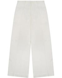 Alberta Ferretti - Viscose Twill Trousers - Lyst