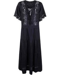 Seventy - Ramie Embroidered Dress - Lyst
