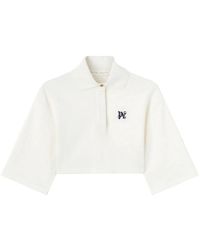 Palm Angels - Pa Monogram Cropped Polo Top - Lyst