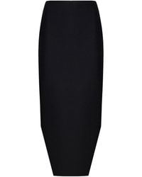 Givenchy - Wool And Mohair Asymmetric Midi Skirt - Lyst