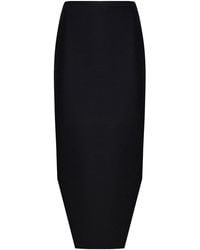 Givenchy - Wool And Mohair Asymmetric Midi Skirt - Lyst
