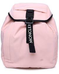 Moncler - Trick Pink Nylon Backpack - Lyst